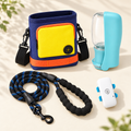 Pack Rumbo · GPS 4G, bolsa, correa y botella sobre fondo crema de Pasevora